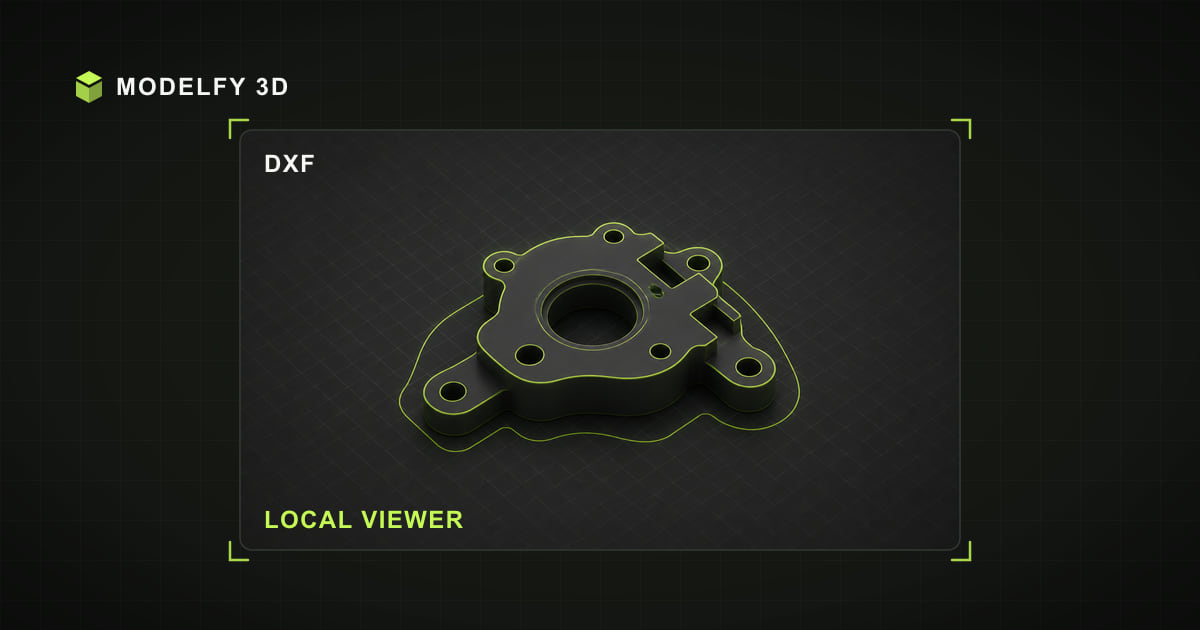 Isometric DXF file illustration for Modelfy's local DXF viewer