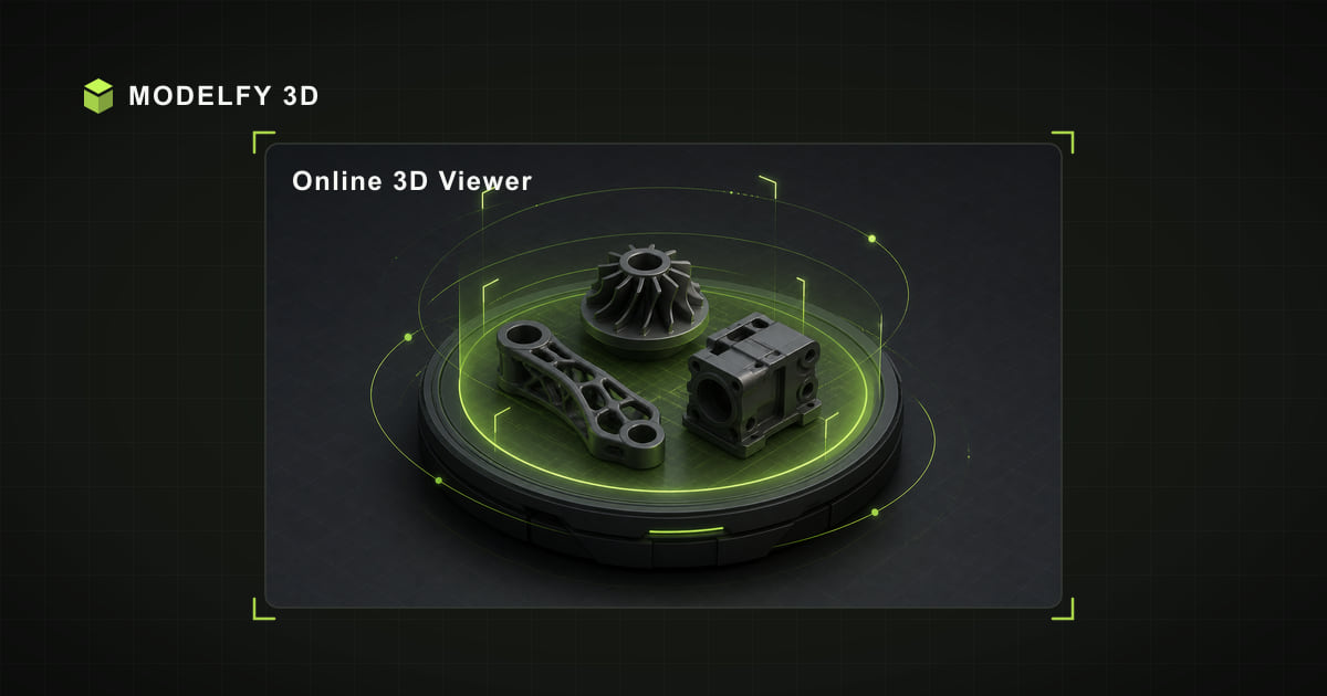Holographic turntable for inspecting 3D models in Modelfy’s local browser viewer.